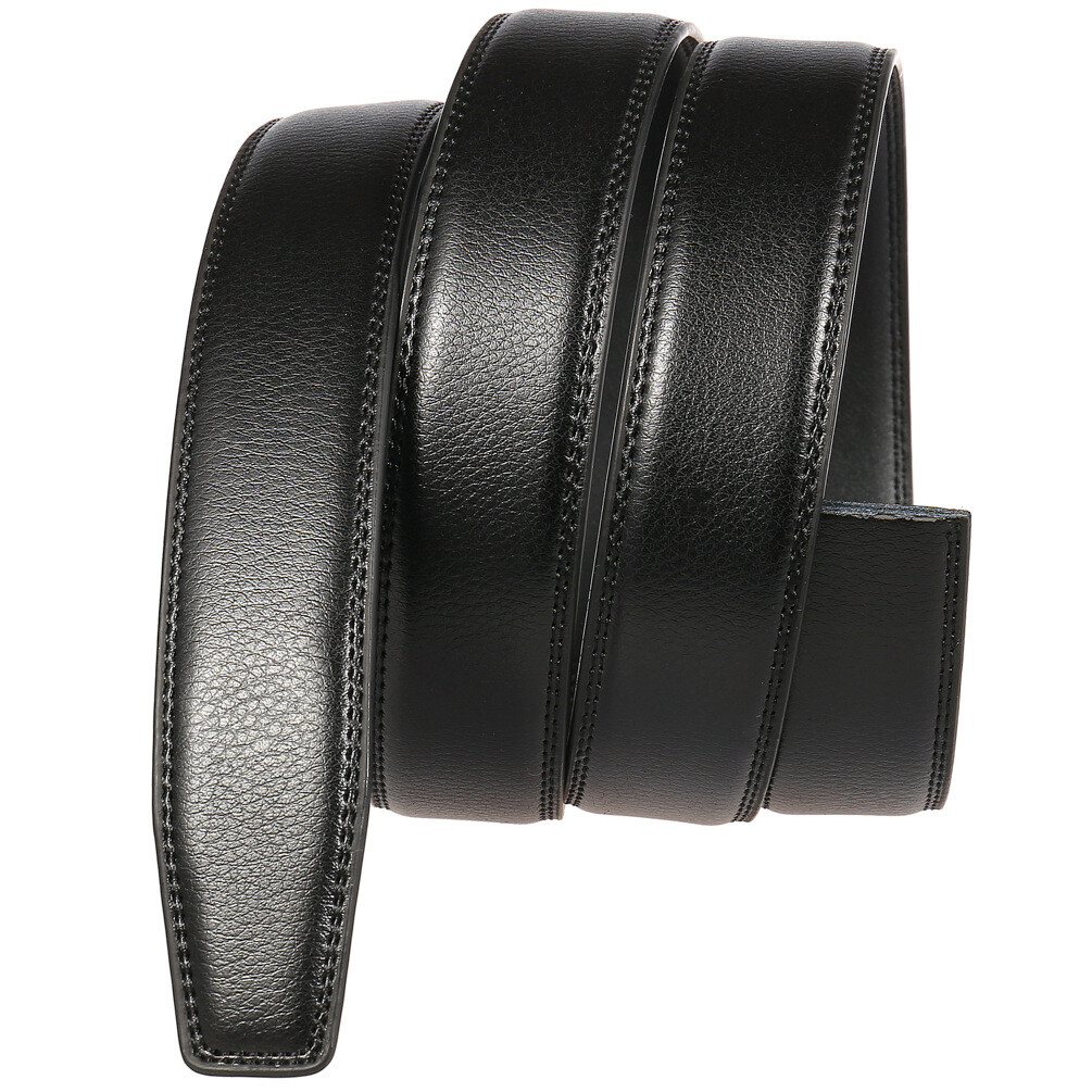 3.1cm Business Men’s Automatic Buckle Belt Multicolor Leather Ratchet Strap Gift