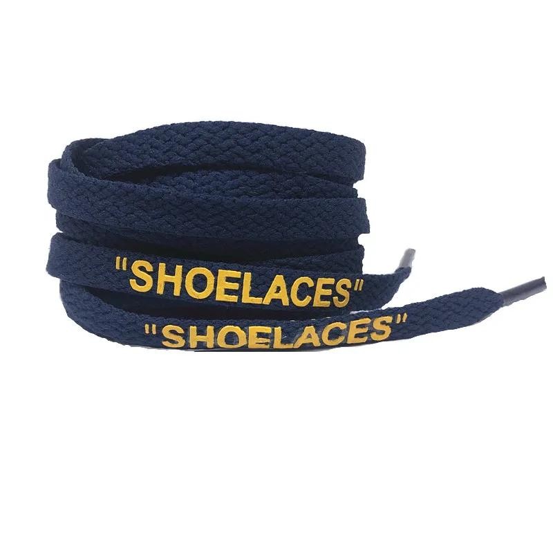 Silicone Printing Shoelaces with Zip Tie Off White the Ten Shoelaces for Sneaker