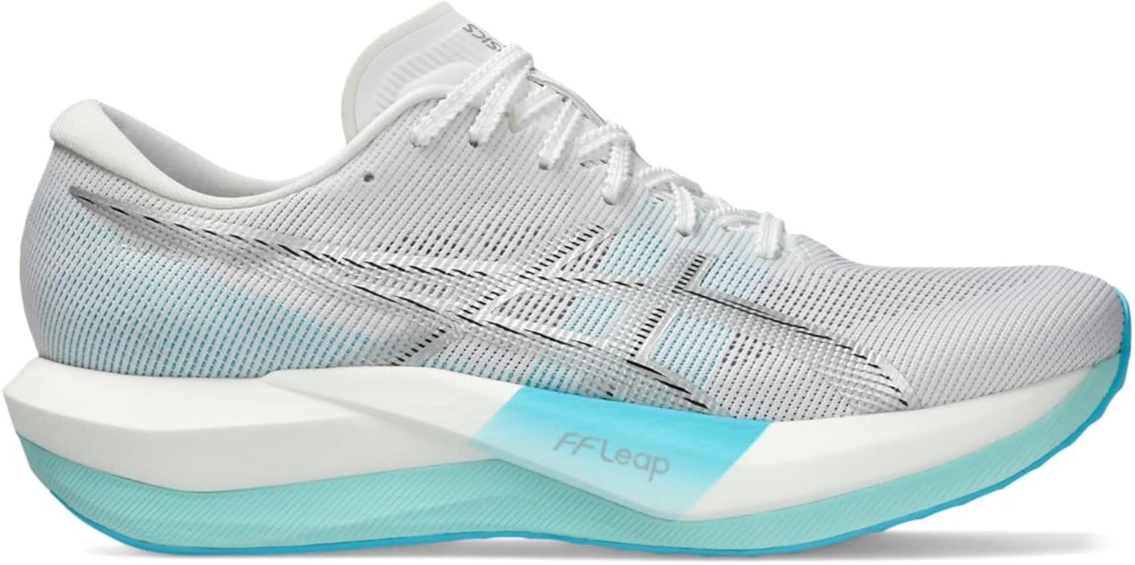 ASICS Unisex Magic Speed 5 Running Shoes, 12.5M / 14W, White/Pure Silver – White