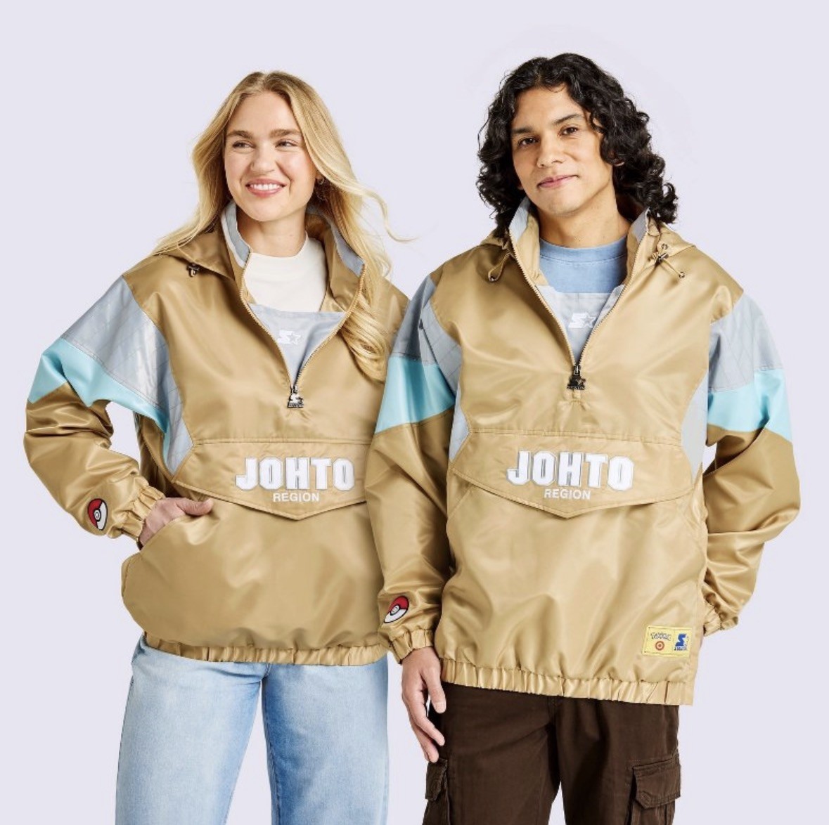 🔥Pokemon x Target Starter Pullover Jacket Gold JOHTO Region Size XXL ✅Preorder✅