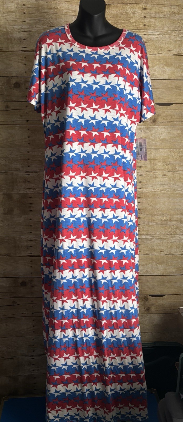 Lularoe Maria Maxi Dress- NWT – Patriotic – Size Large