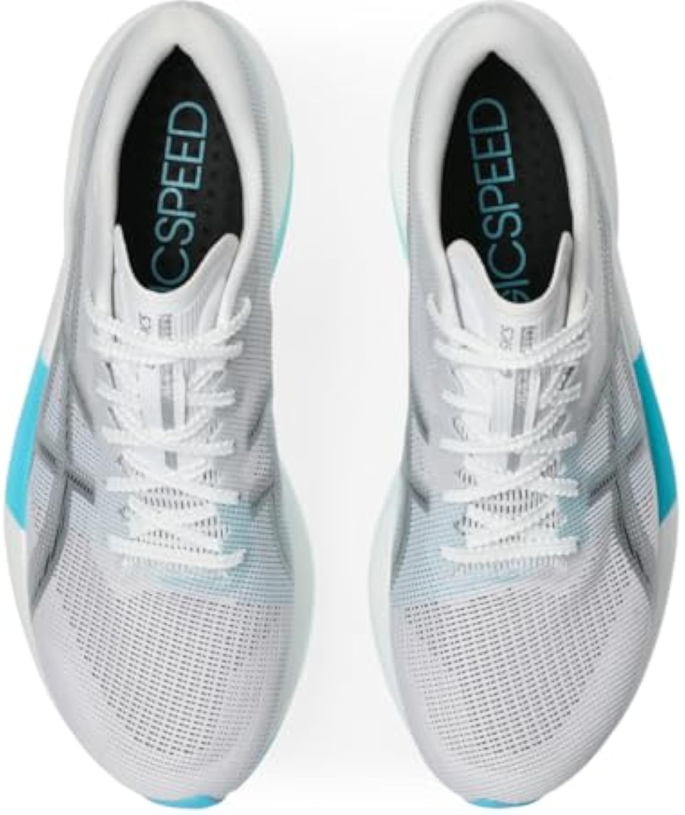 ASICS Unisex Magic Speed 5 Running Shoes, 12.5M / 14W, White/Pure Silver – White