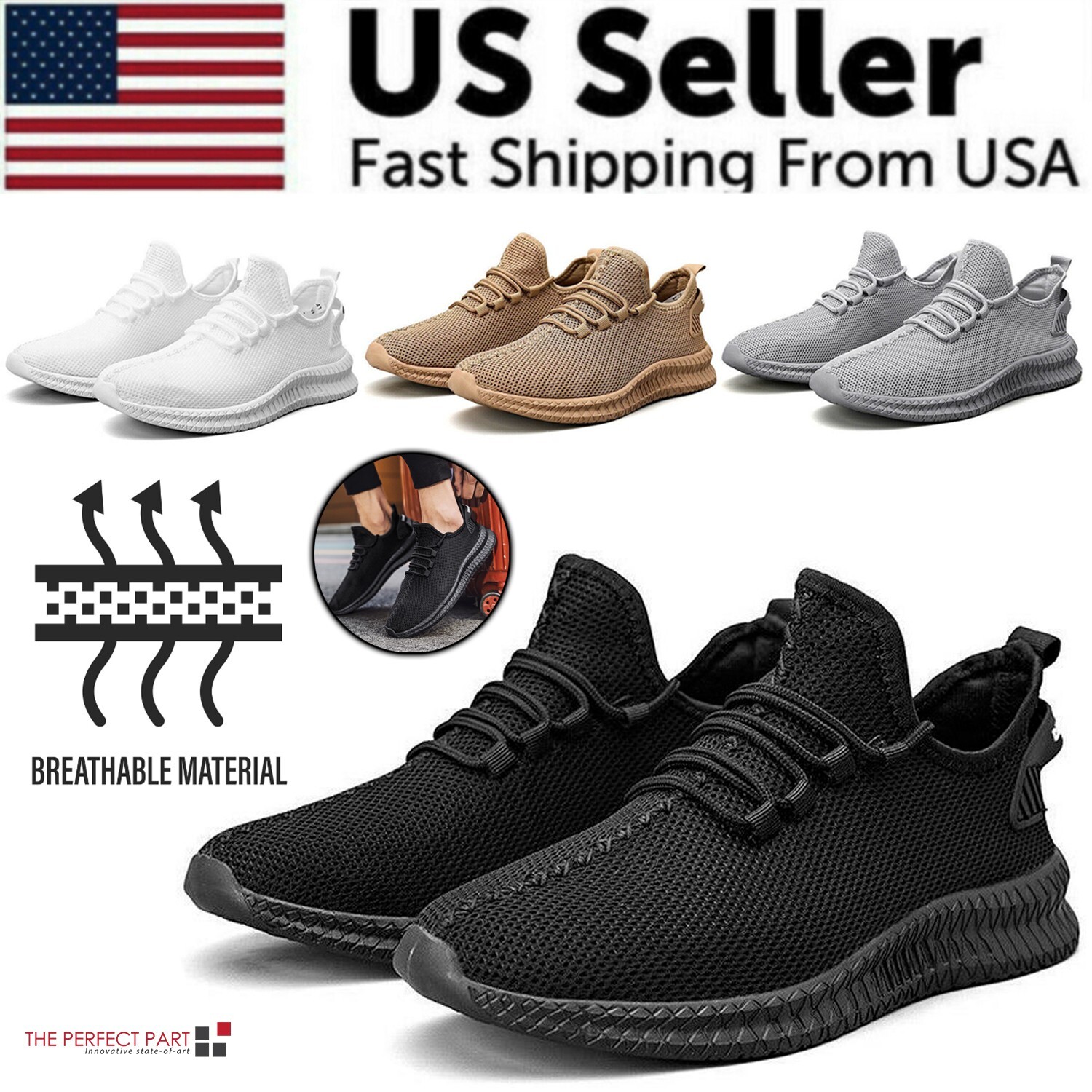 Running Shoes Sneakers Casual Men’s Outdoor Athletic Jogging Sports Tennis Gym