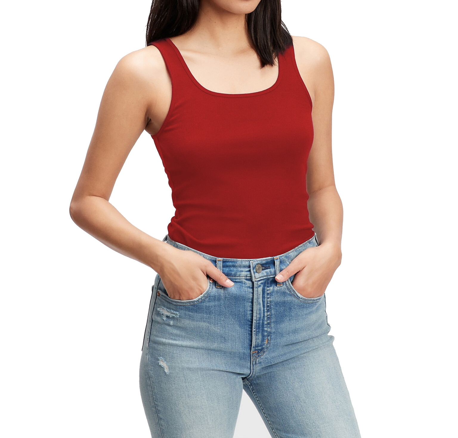 3-12Pack Mixed Colors Women 100% Cotton Basic Ribbed Tank Top Sleeveless Shirts