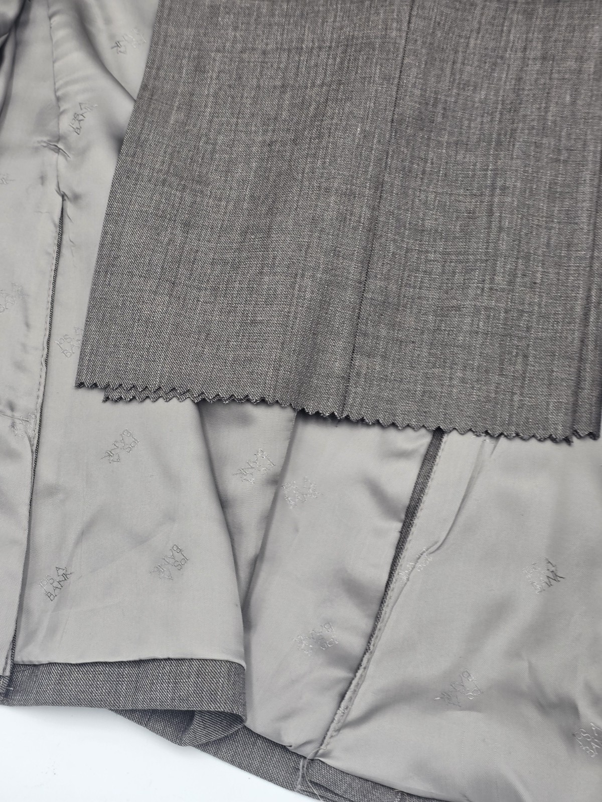 Jos. A. Bank Reserve Gray Worsted Wool 2-Piece Suit Tailored 44R 38W