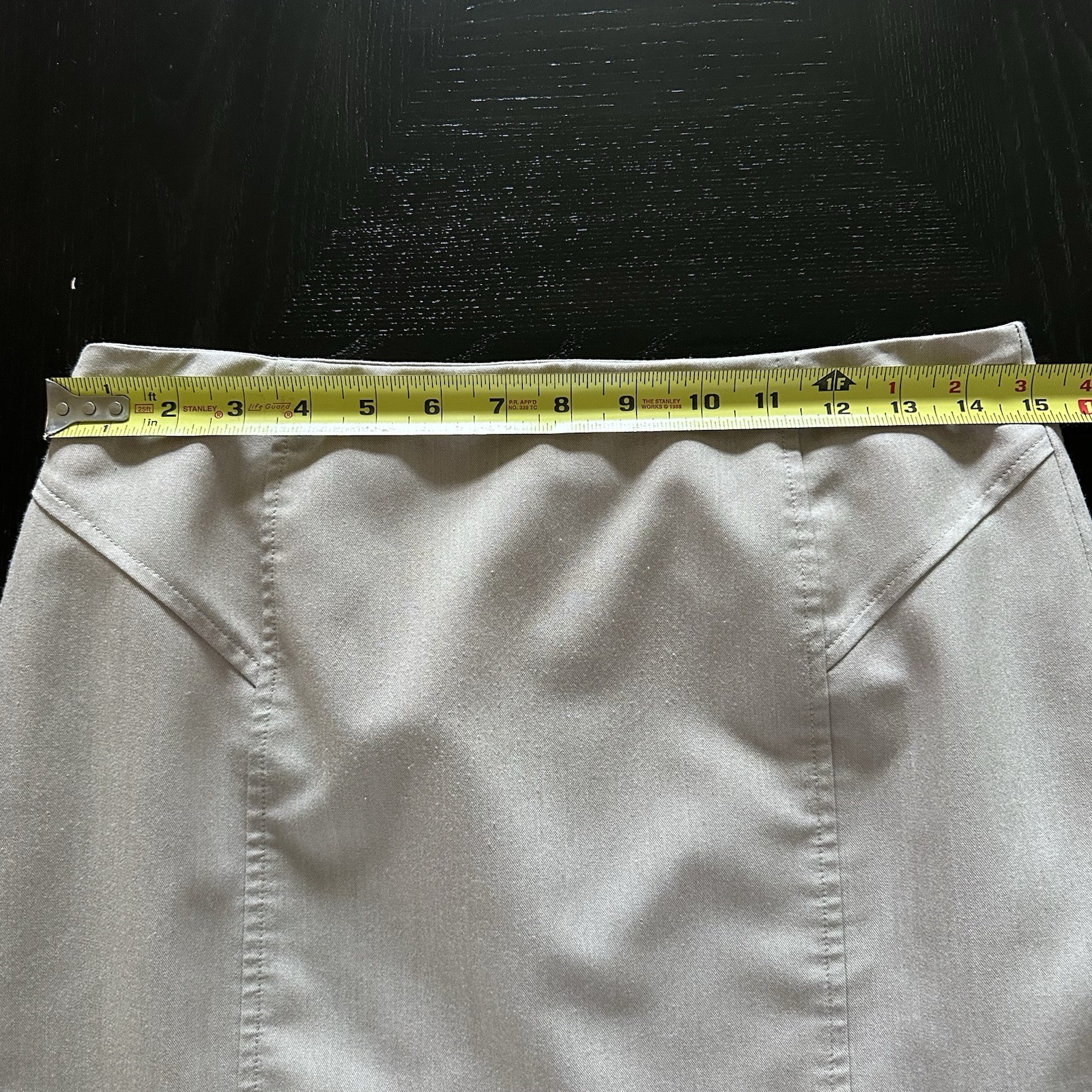 Tribal High Waisted Pencil Skirt Sz M Beige Office Capsule Academia