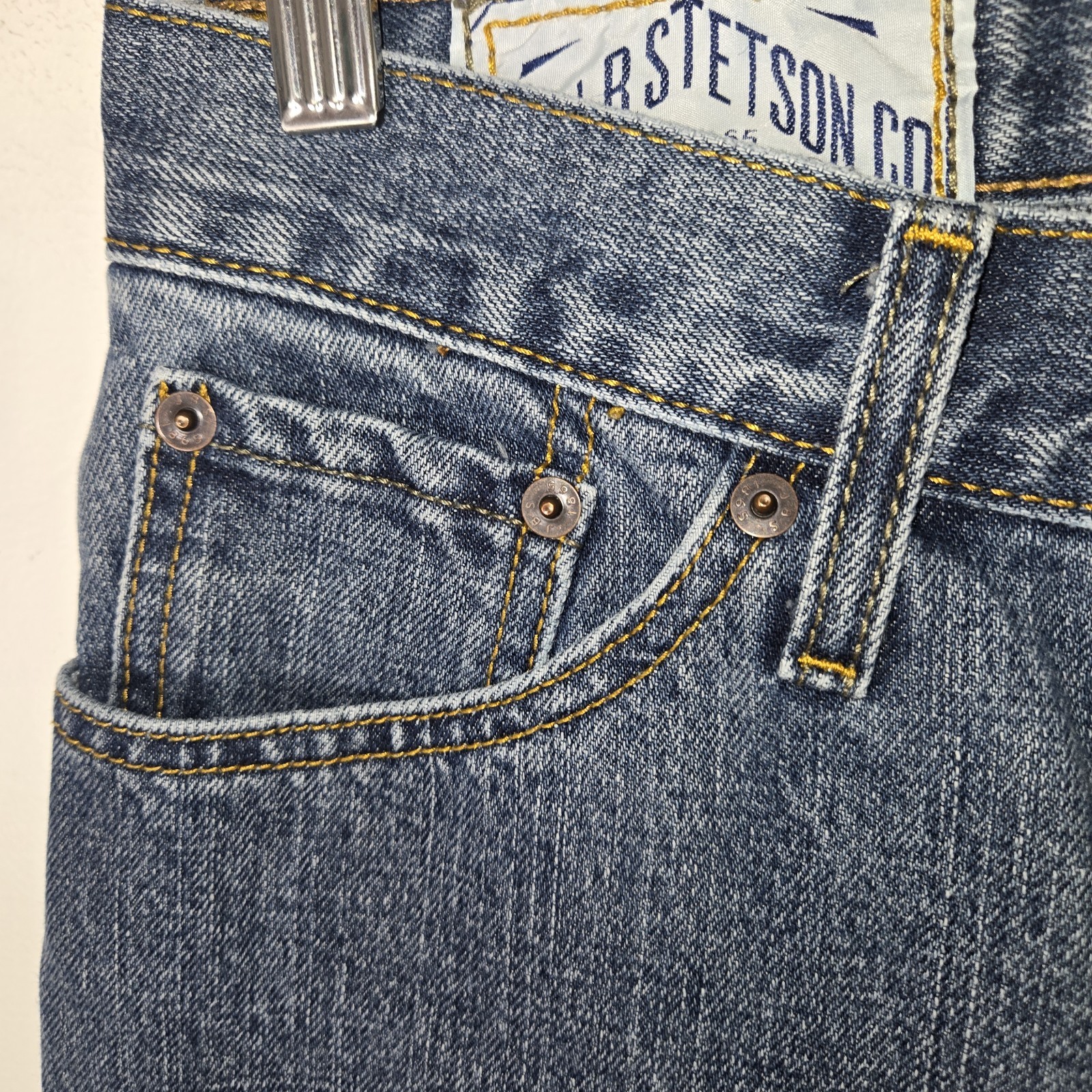 STETSON 1520 Standard Straight Leg Jeans Mens 28×38 (fit29.5×35) Western Cowboy