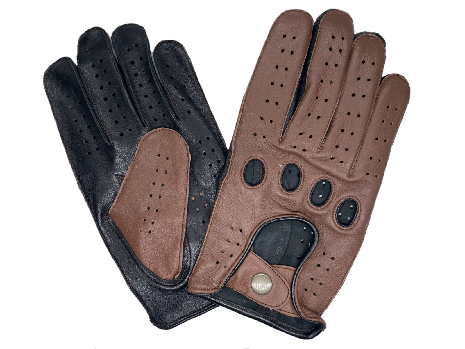 MEN’S CHAUFFEUR SHEEPSKIN LEATHER CAR DRIVING GLOVES (Finished Sewn Knuckles)