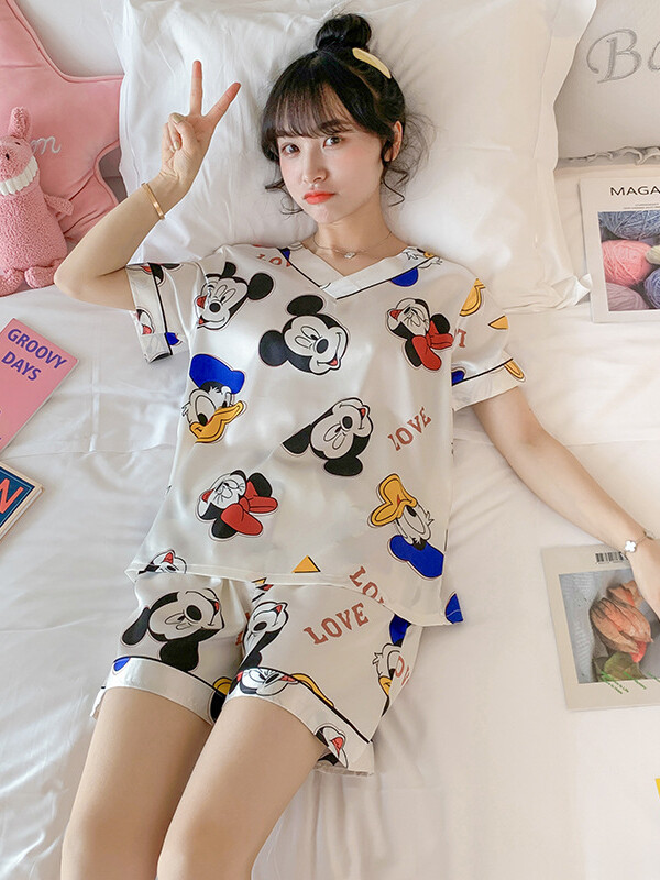 [US Seller] Lovely Short Sleeve Pajama For Women – FREESTYLE- ALL Season