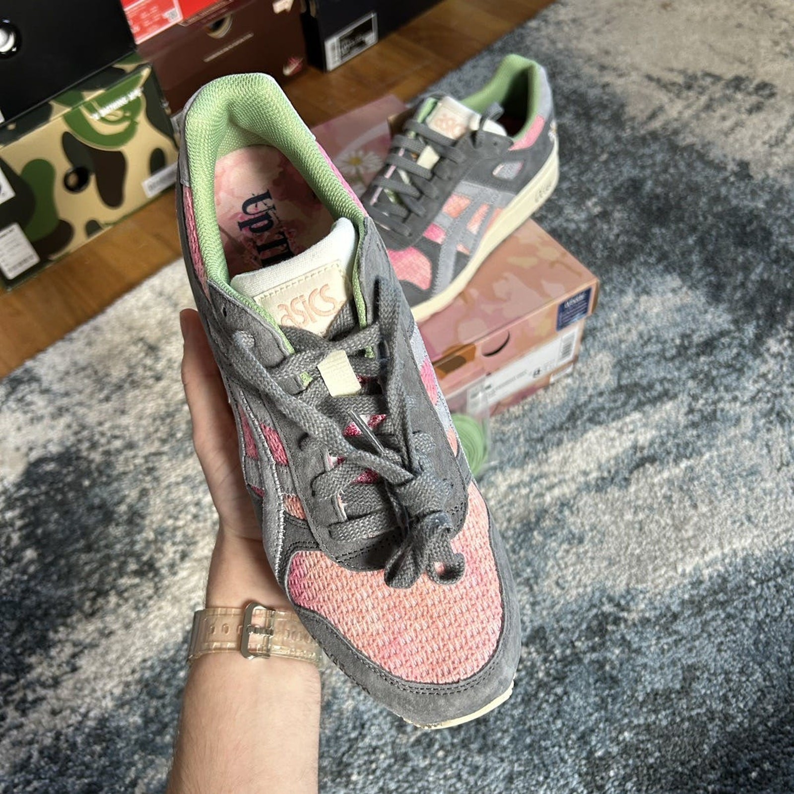 1201A510-021 asics x Up There Australia GT-ii METROPOLiS PiEDMONT GREY PiNK SAGE
