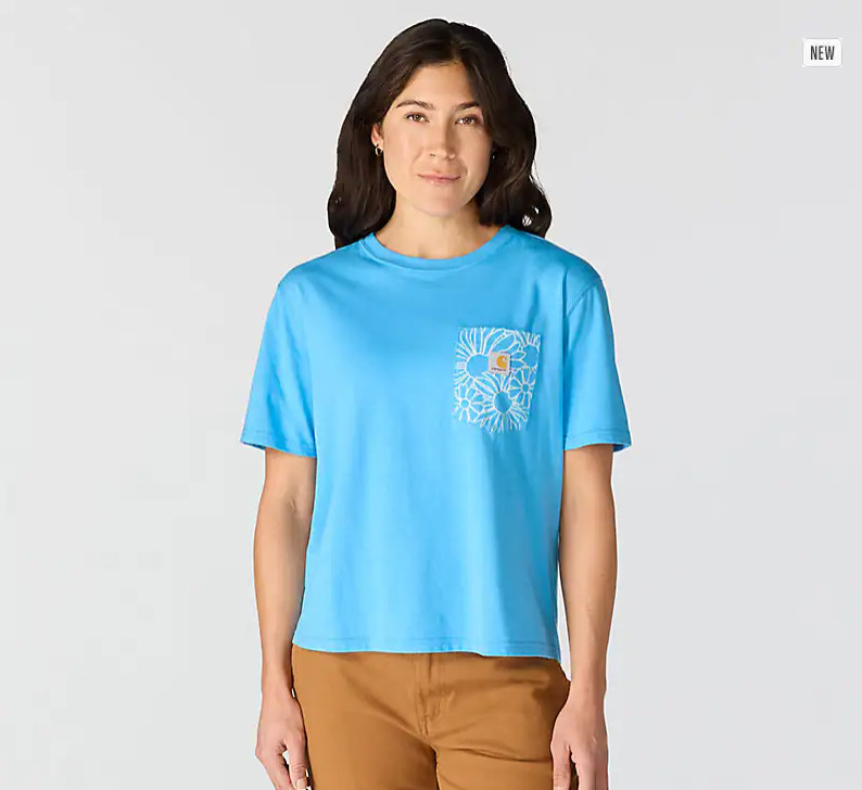 BEST SELLER Carhartt TENCEL Fiber Floral T Shirt Loose Lightweight NO IMPORT FEE