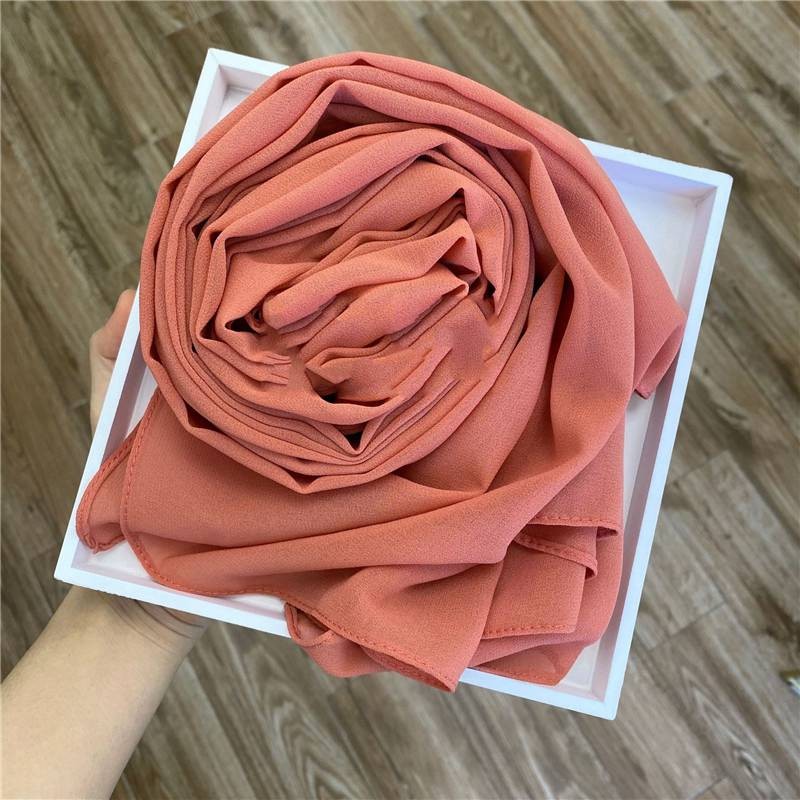 Chiffon Scarf Soft Elegant Sarong High Quality Shawl Wrap Plain Maxi