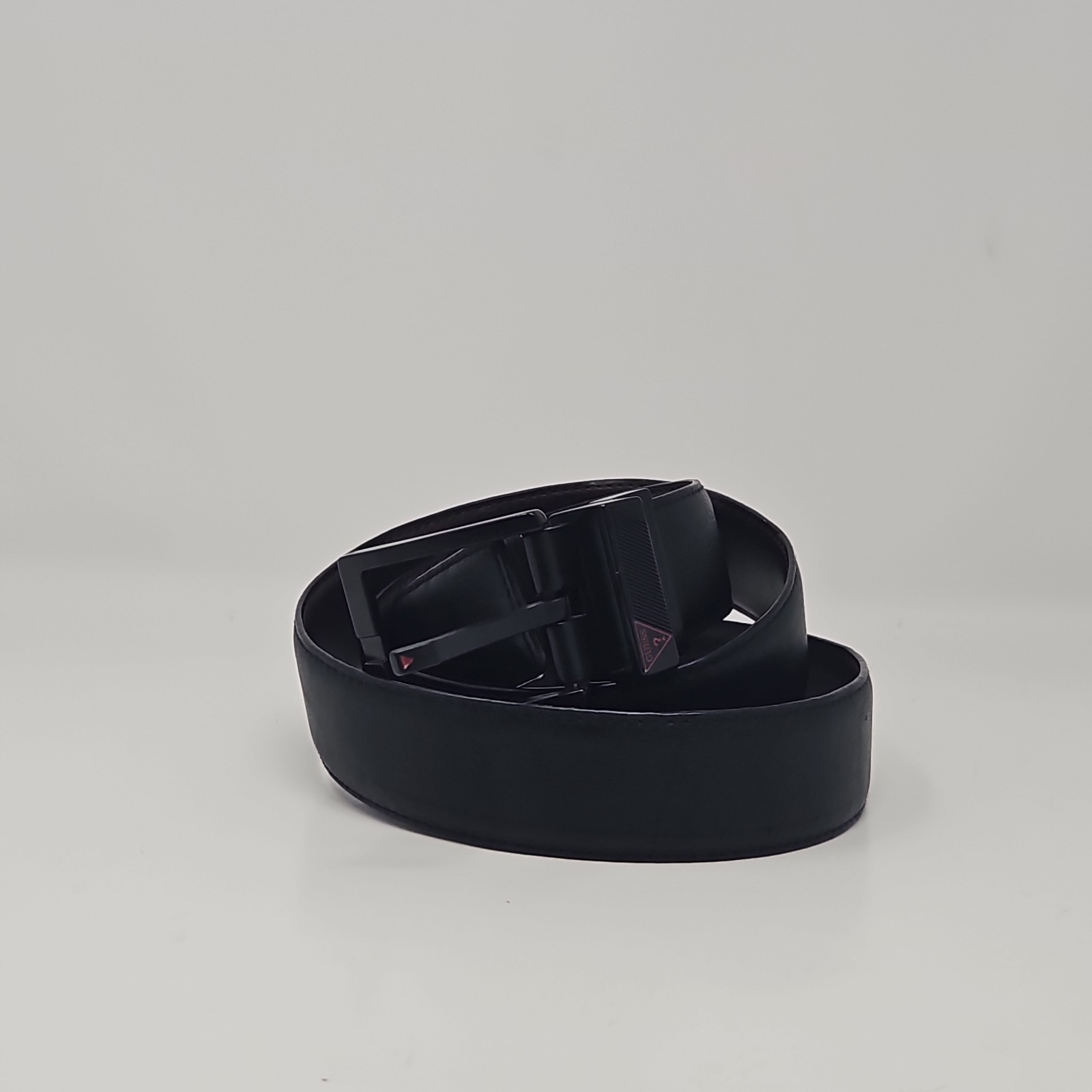 Guess Belt Mens Medium 34-36 Black Synthetic Leather Black Buckle BQCD