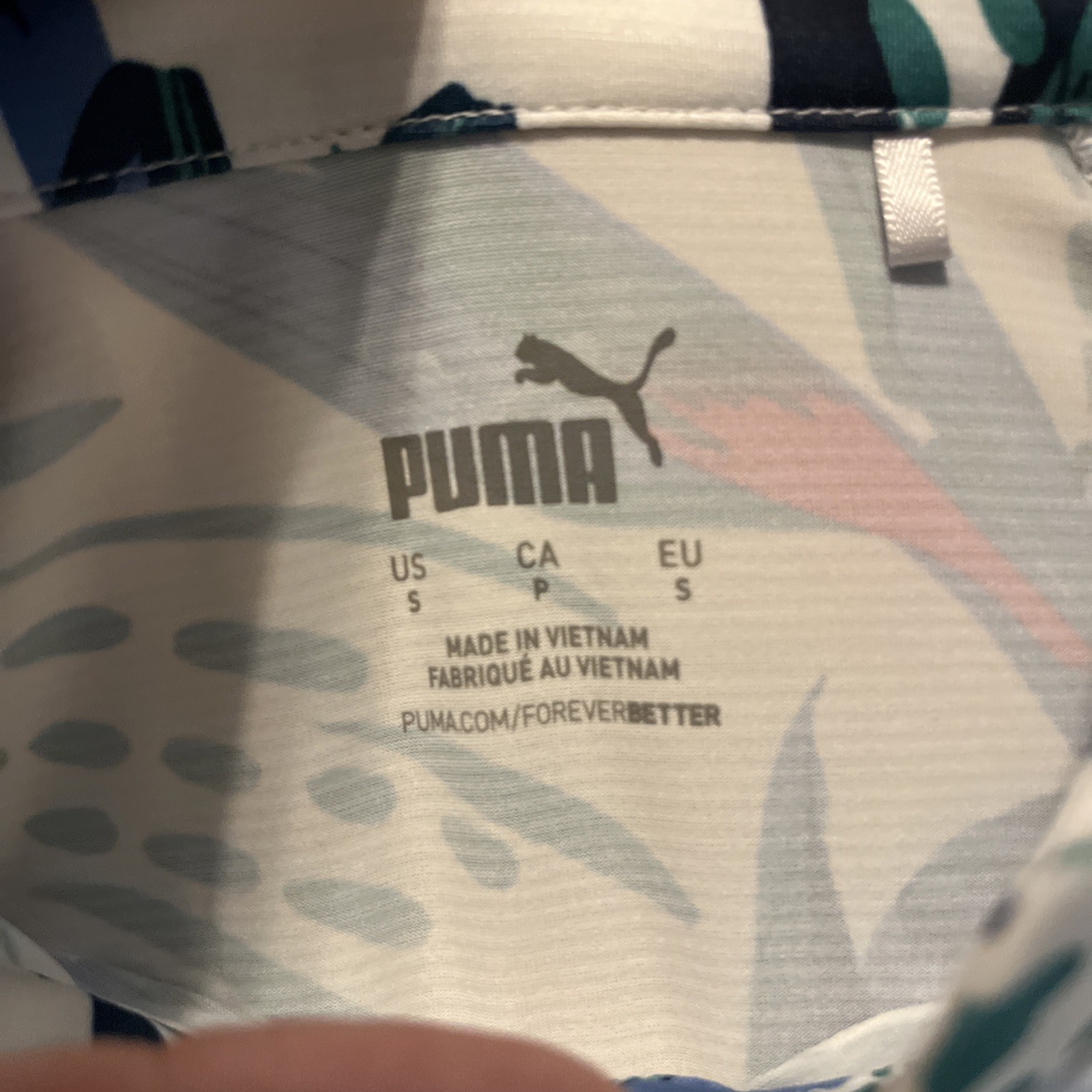 NWT Puma Women’s Small YouV Paradise Golf Pullover 1/4 Zip Long Sleeve UPF50