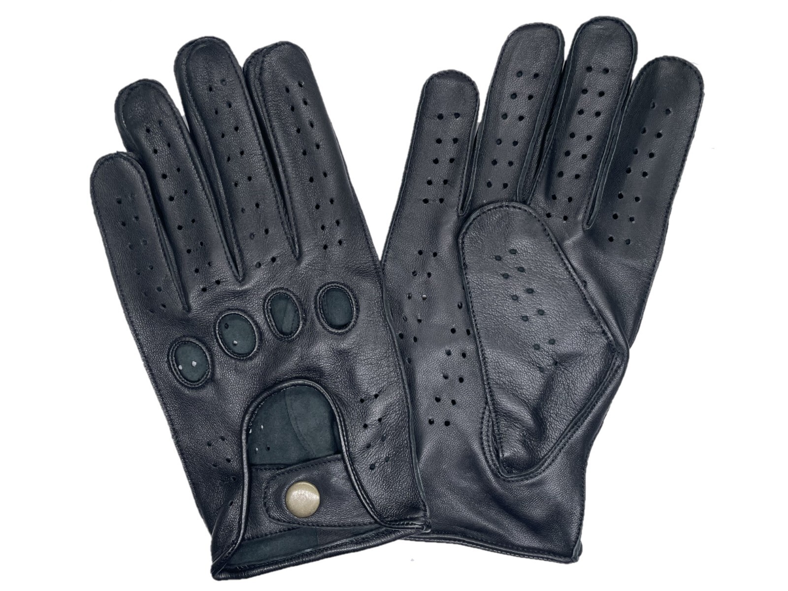 MEN’S CHAUFFEUR SHEEPSKIN LEATHER CAR DRIVING GLOVES (Finished Sewn Knuckles)