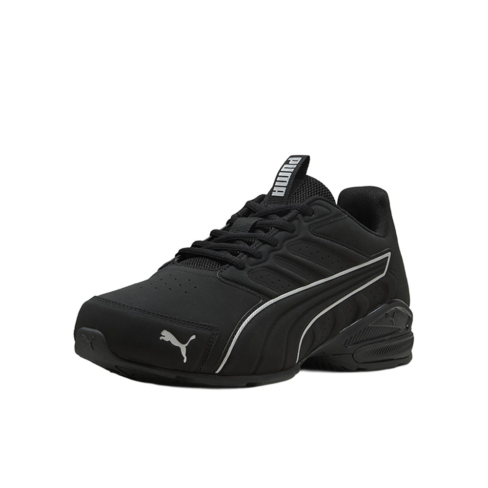 PUMA Electro Synthetic Leather Lace Up Mens Black Sneakers Casual Shoes 3130920