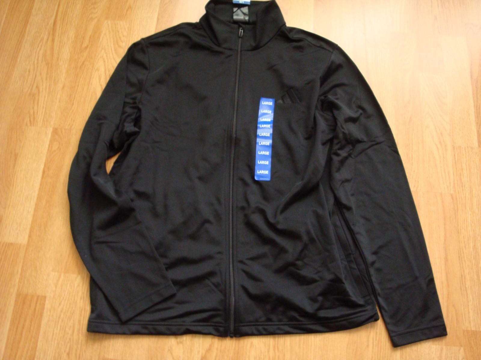 NWT Adidas Men’s Tricot Track Jacket Full Zip Athletic Black Size L