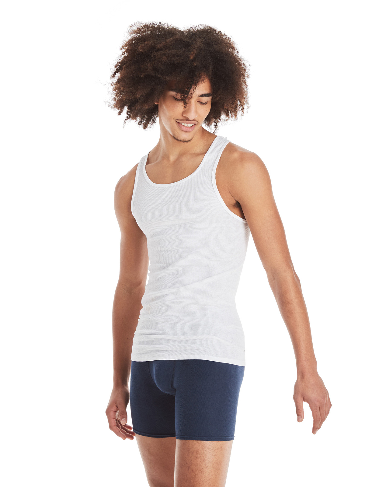 Hanes Tank Undershirt 10-Pack ComfortSoft Value Tag Itch Free Ribbed White S-3XL