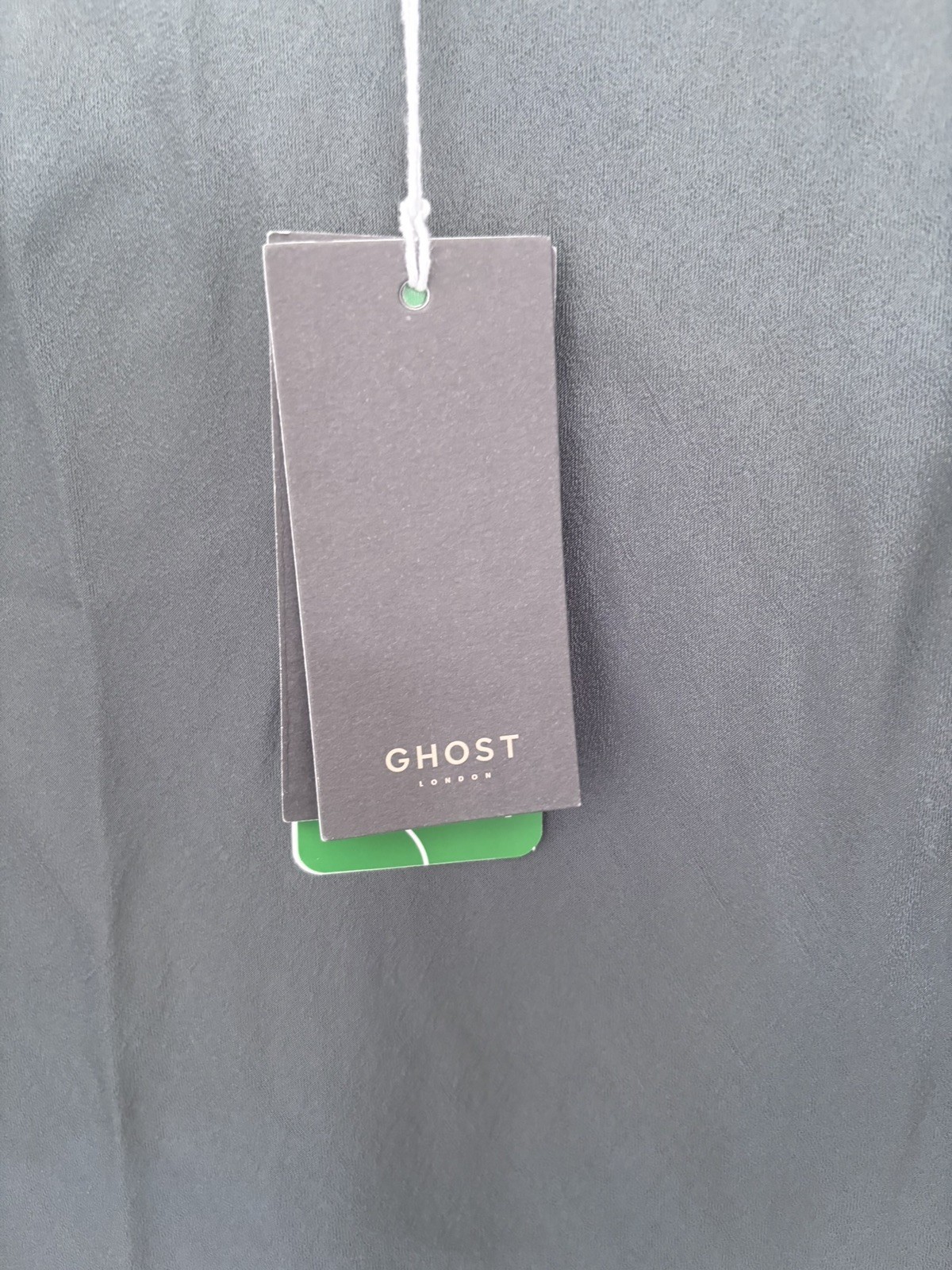 Ghost Midi Dress in slate. Satin Bias Cut. XXL