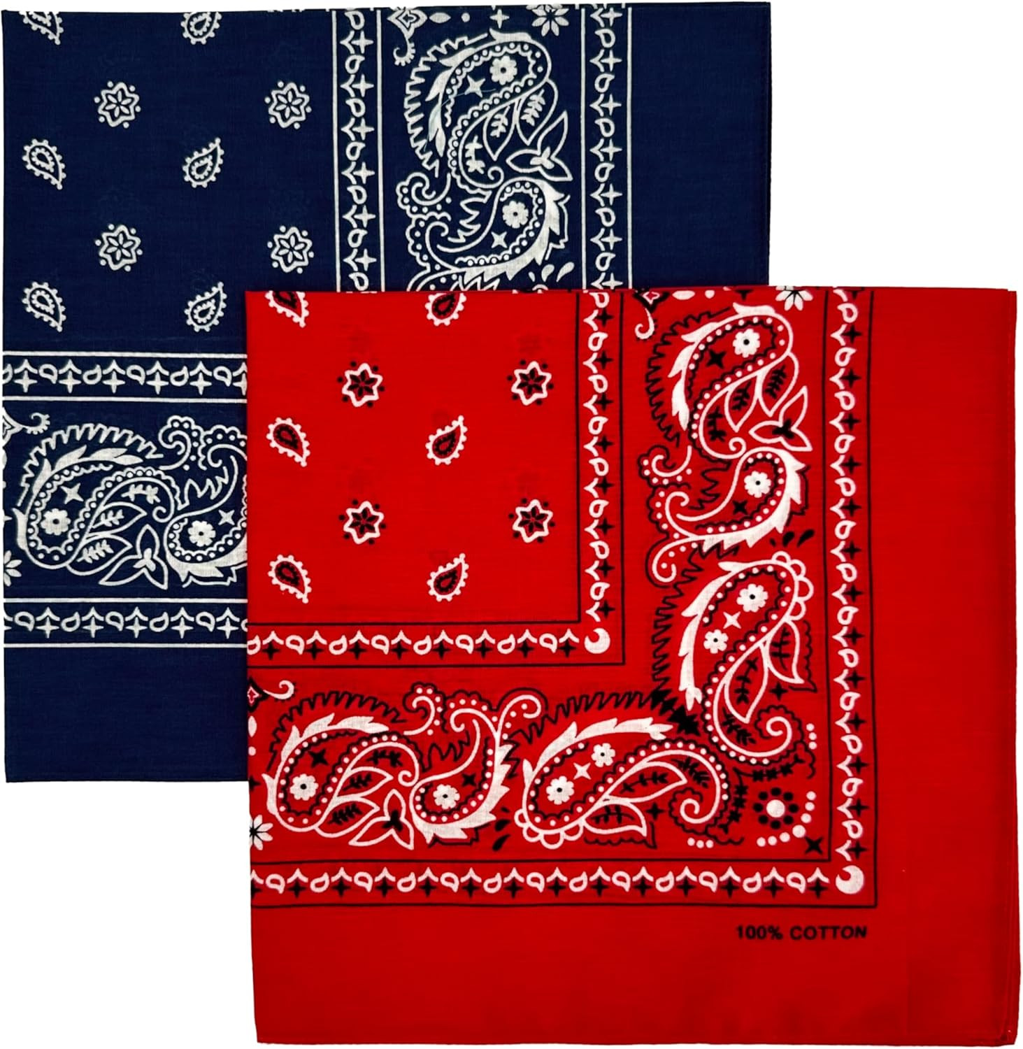 Bandana Single Pack & Double Pack Cotton for Men and Women 22 Inch