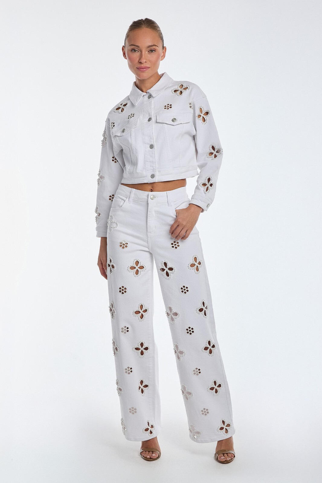 Kaia Pearl High Rise Jean White Classic THE NOLI SHOP