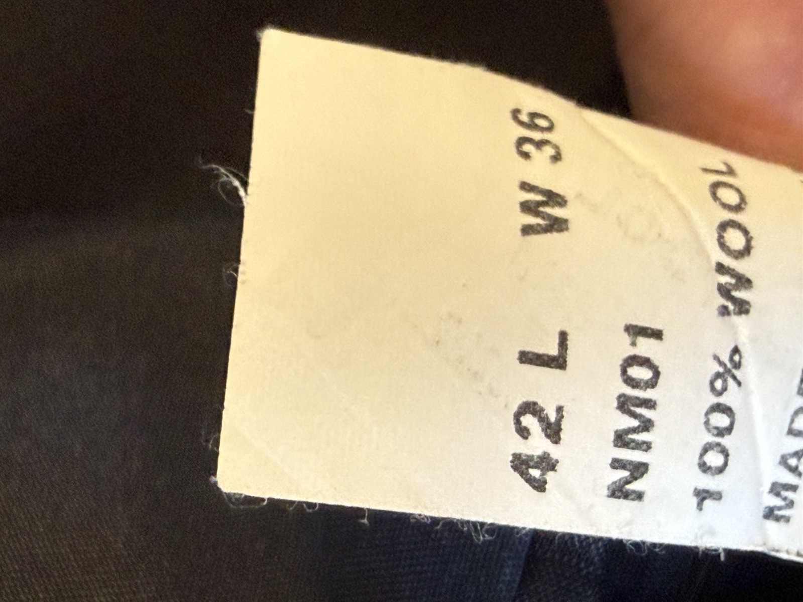 Nautica Suit Mens 42L Navy Blue 2 Button 100% Wool W36 Pleated Front (FREE Tie)