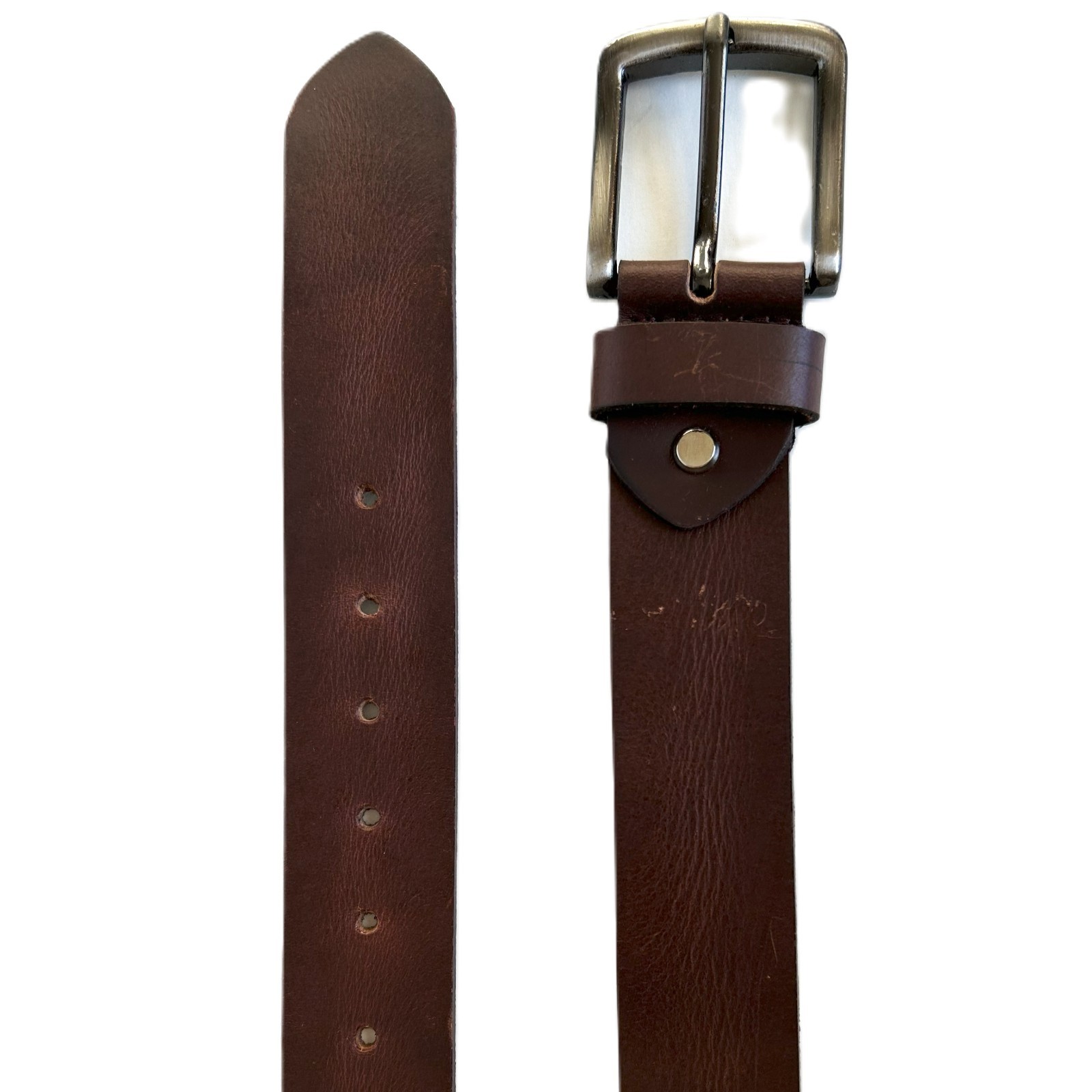 Men’s Genuine Buffalo FULL GRAIN Thick Leather Heavy Duty Belt 1.5″ width