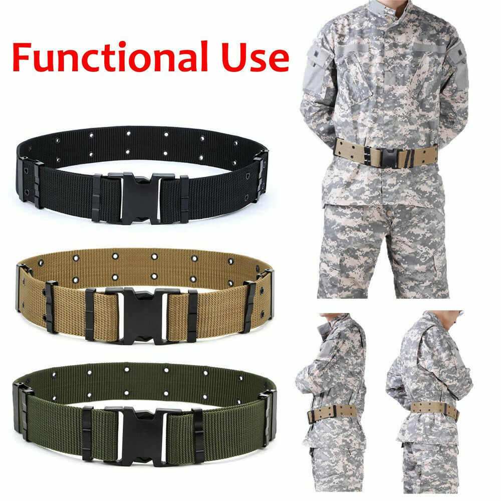 Men’s Heavy-Duty Tactical Nylon Belt – Police Security & Work Utility Gear Belt