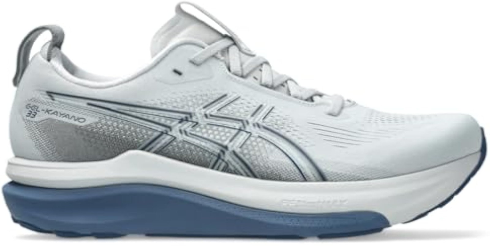 ASICS Men’s Gel-Kayano 33 (Extra Wide) Running Shoes, 10.5, Piedmont Grey/Midnig