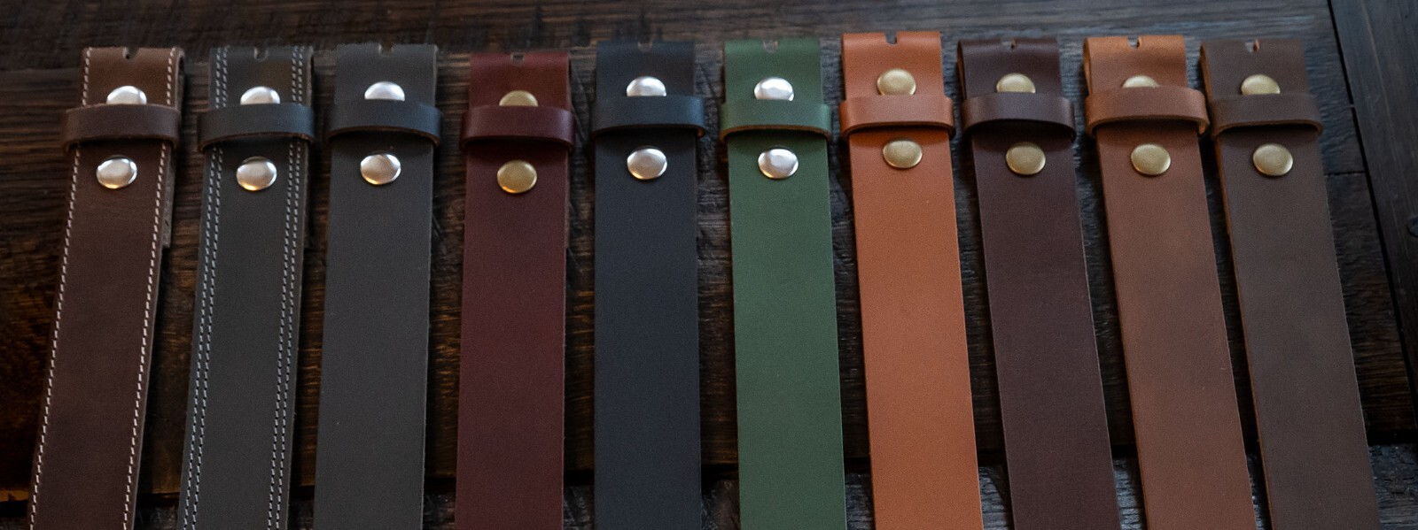 Handmade Mens Full Grain Leather Belt Strap Without Buckle 1.5″ Wide Made in USA