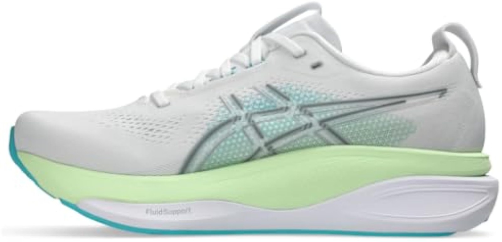 ASICS, Men’s, Gel-Kayano 33, White/Energy Aqua, 12, Wide – White/Energy Aqua – 1