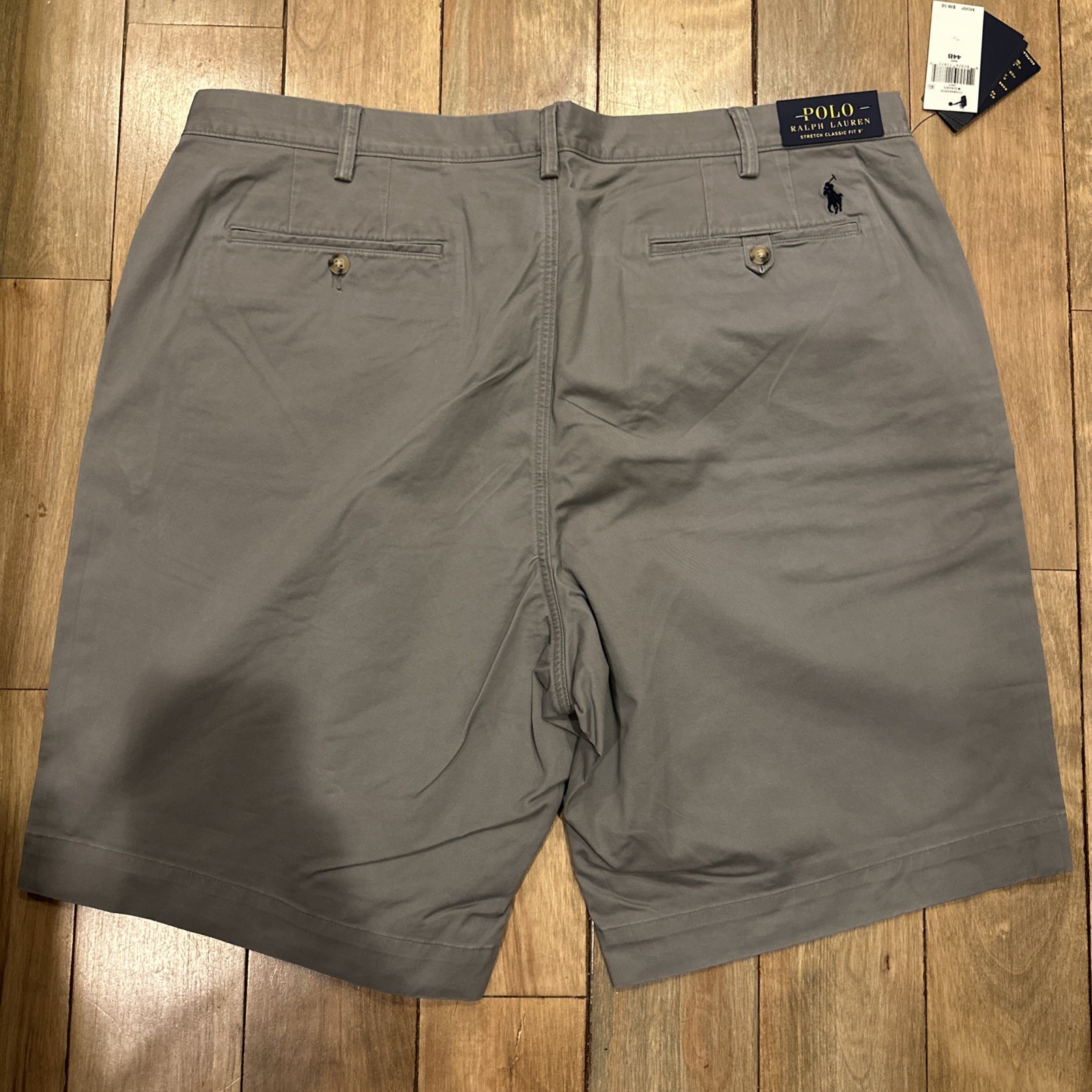 Polo Ralph Lauren Shorts Classic Stretch Fit 46B Mens Gray Preppy NWT 9in NEW