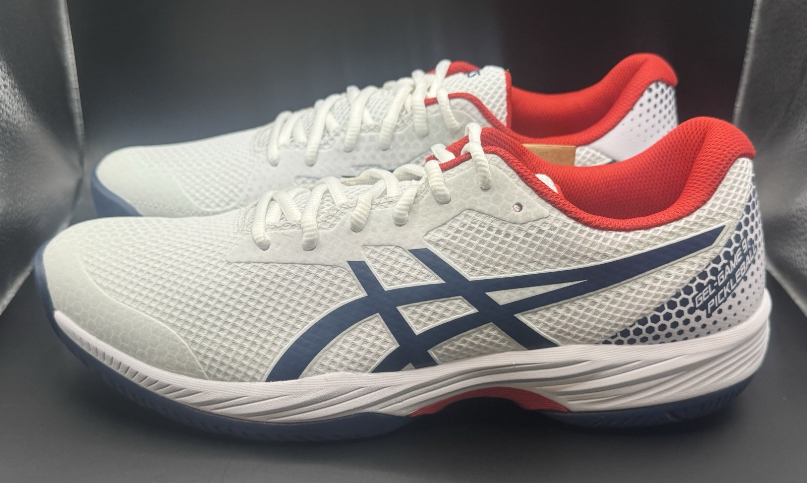 Asics Men’s Gel-Game 9 Pickleball Shoes White/Night Sky (1041A416-100)