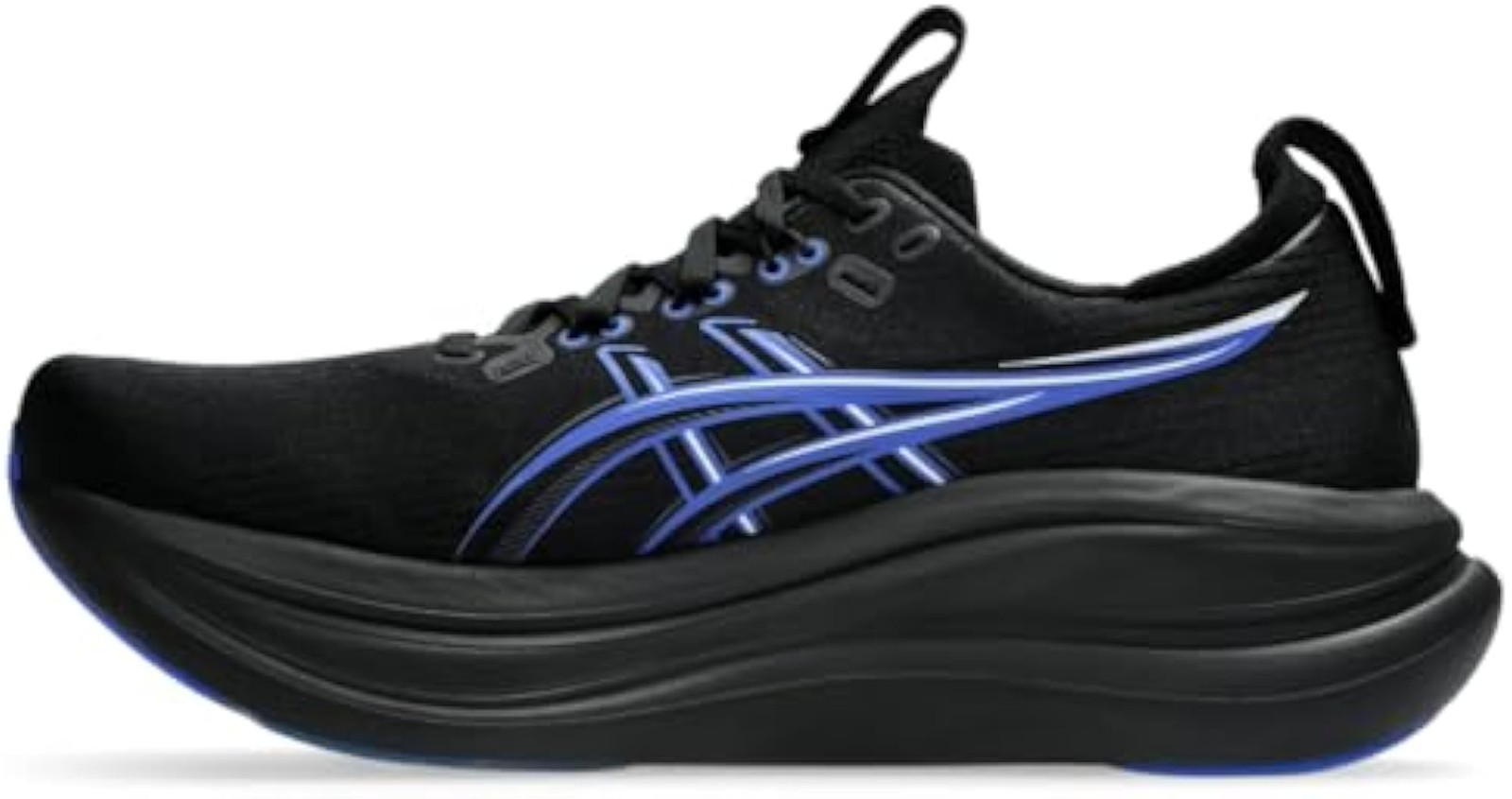 ASICS Men’s Gel-Nimbus 28 Running Shoes, 10.5, Black/NEON Blue – Black/Neon Blue