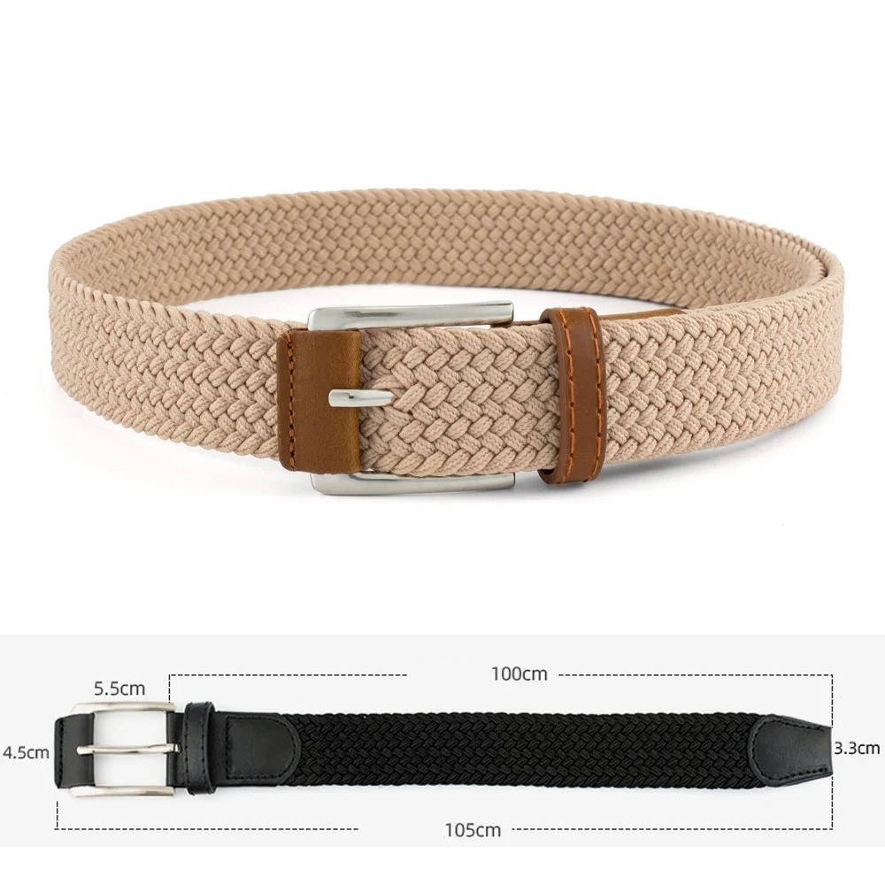 Elastic Fabric Braided Belt,Enduring Stretch Woven Belt for Unisex Men/Women/Jun