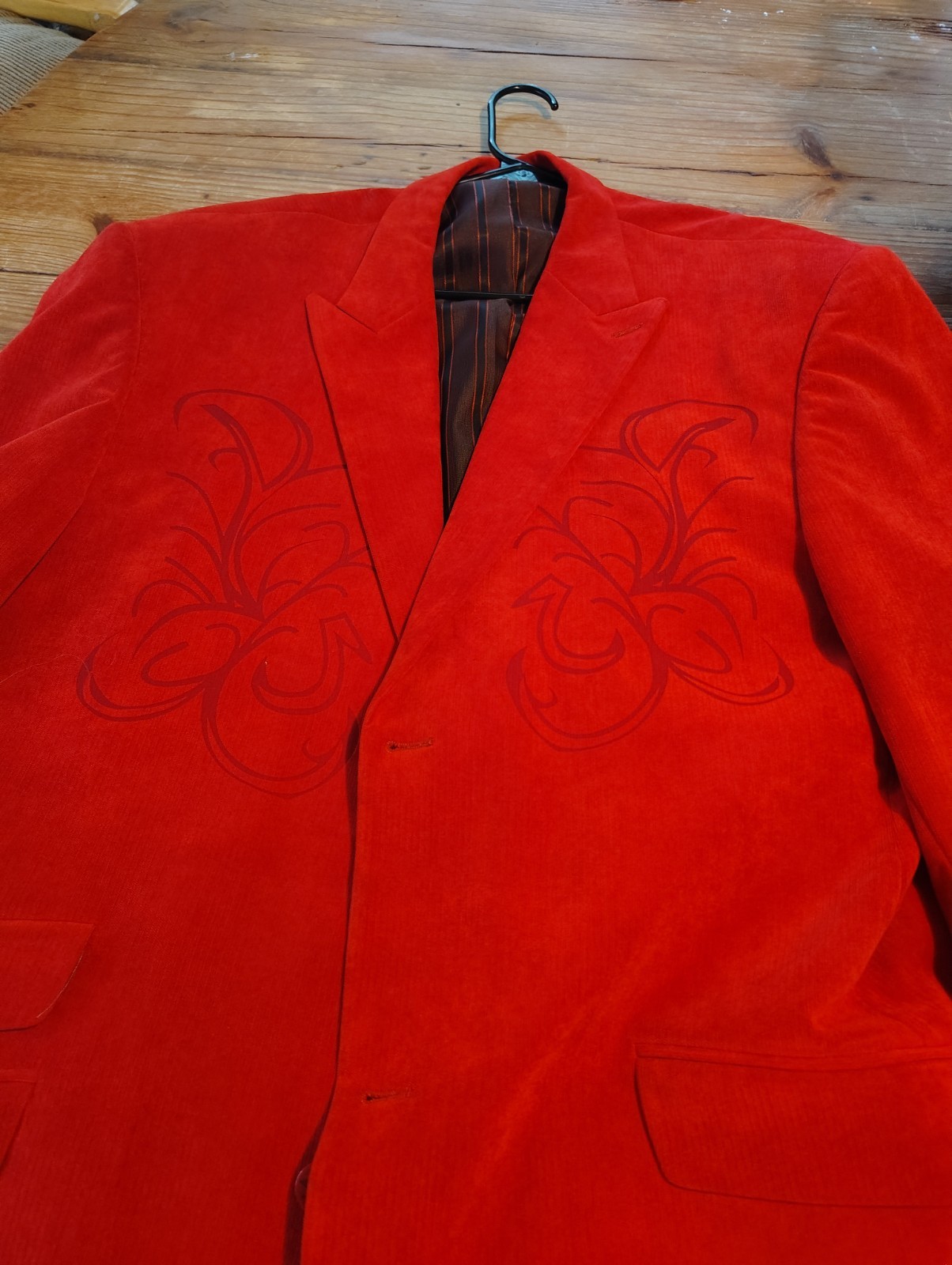 Insherch Mens Slim fit Velvet Sport Coat Blazer 44 S Deep Red Solid Stretch