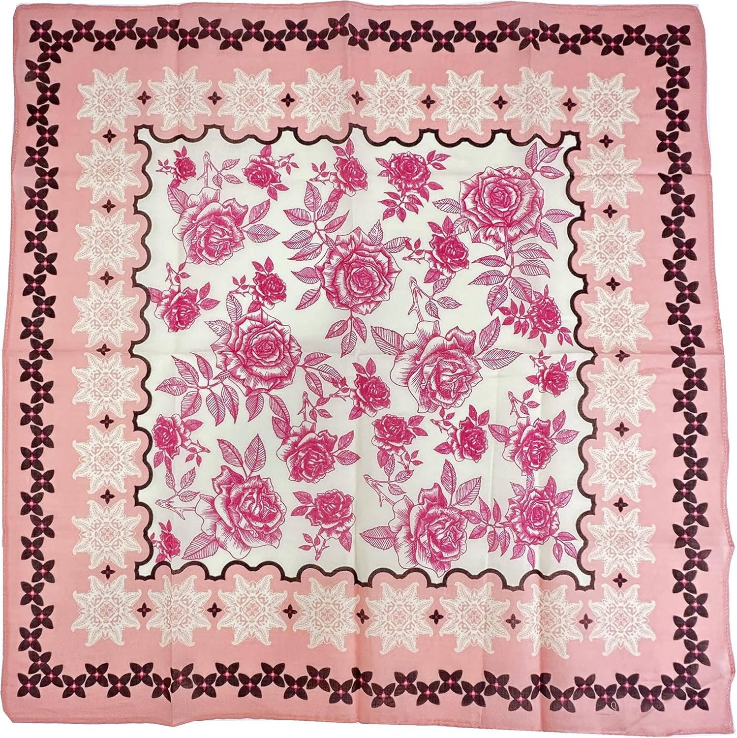 Single Pack Bandanas 60s Premium Cotton Soft Thin Handfeel Large Handkerchief fo