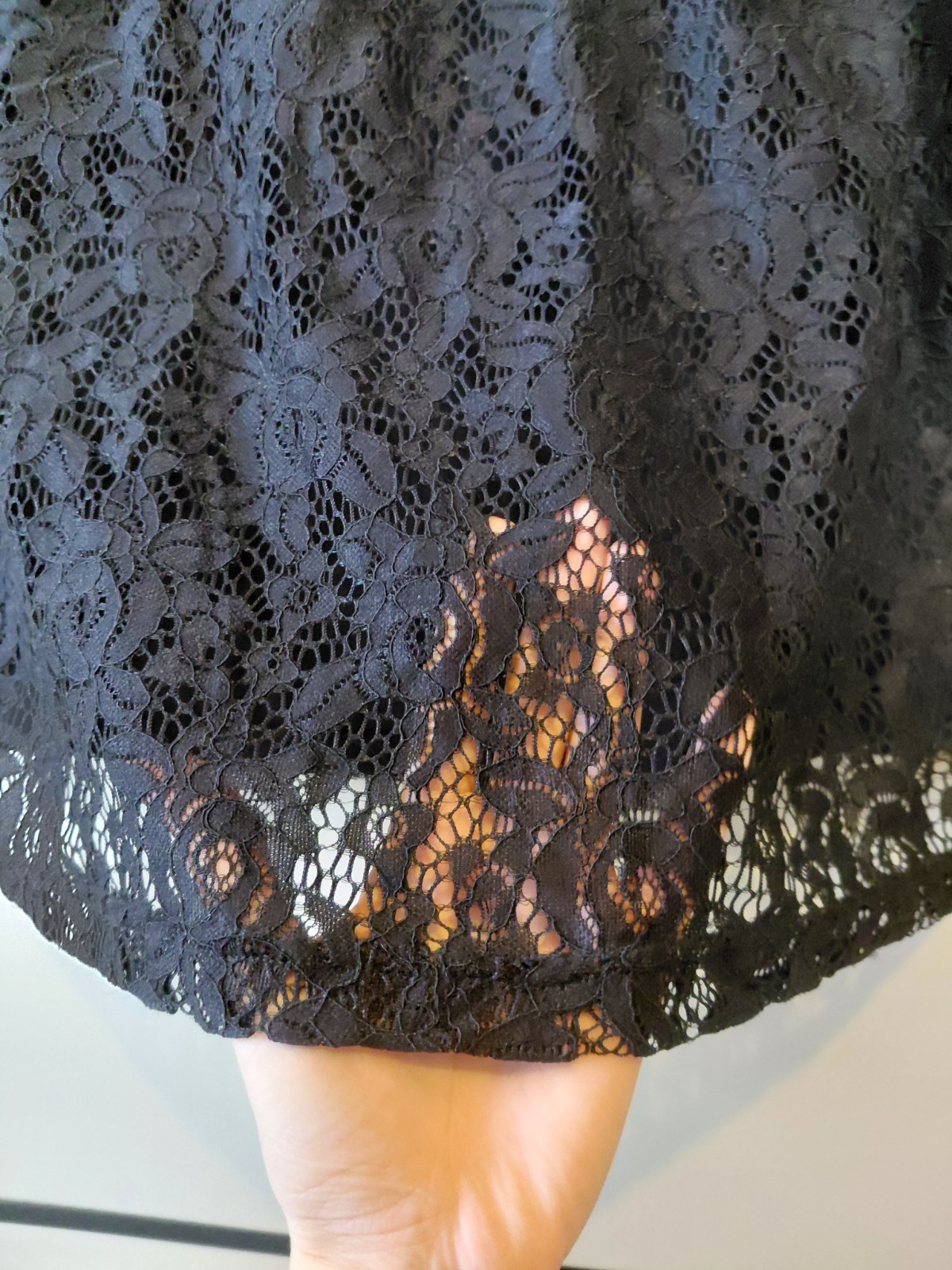 Capsule Black Lined Lace Wrap Top Knee-length Dress Size 18 Bnwt
