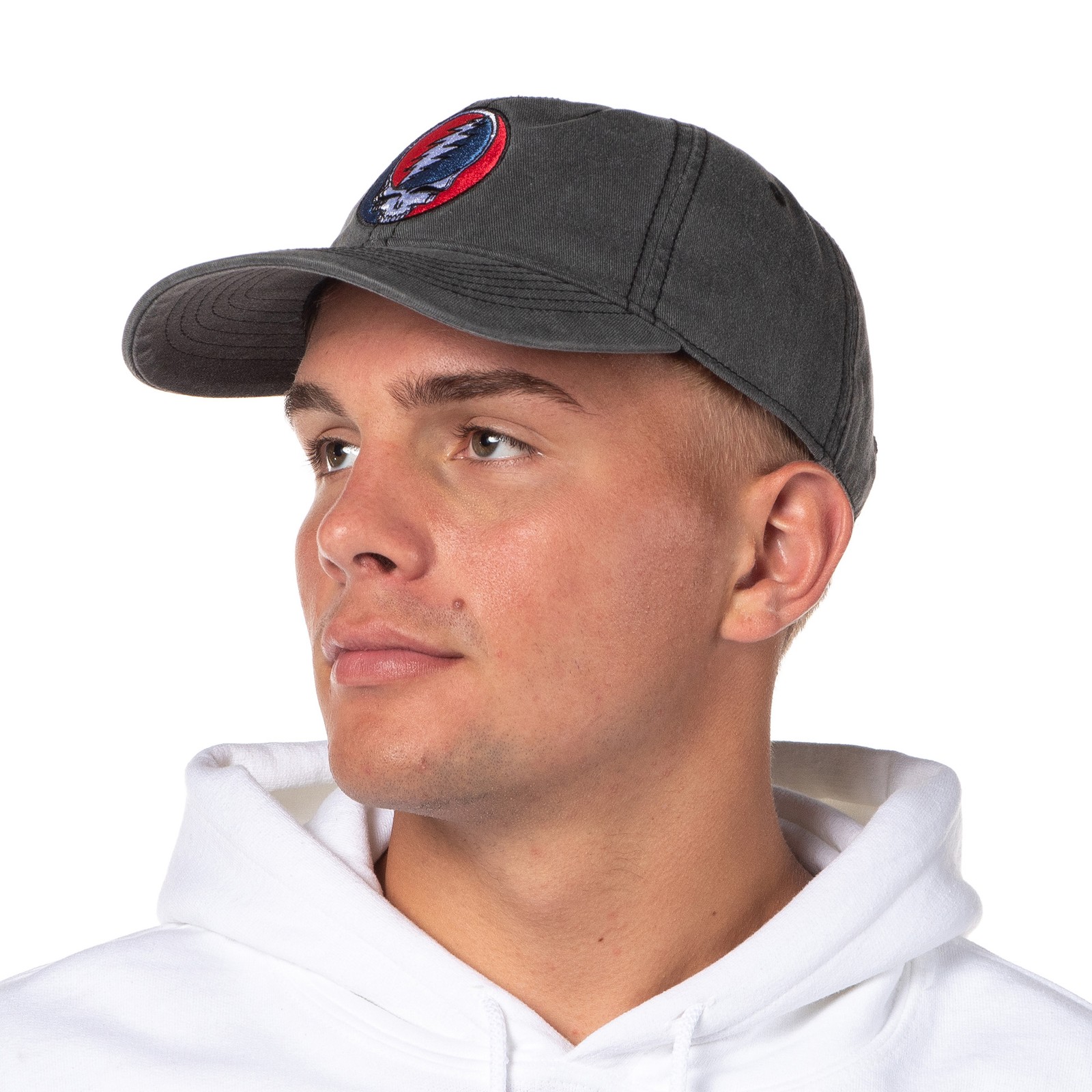 Grateful Dead Embroidered Steal Your Face Logo Adjustable Strap Slide Dad Hat