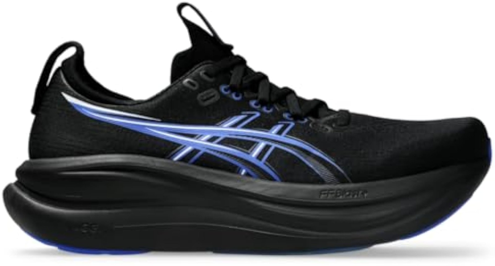 ASICS Men’s Gel-Nimbus 28 Running Shoes, 10.5, Black/NEON Blue – Black/Neon Blue