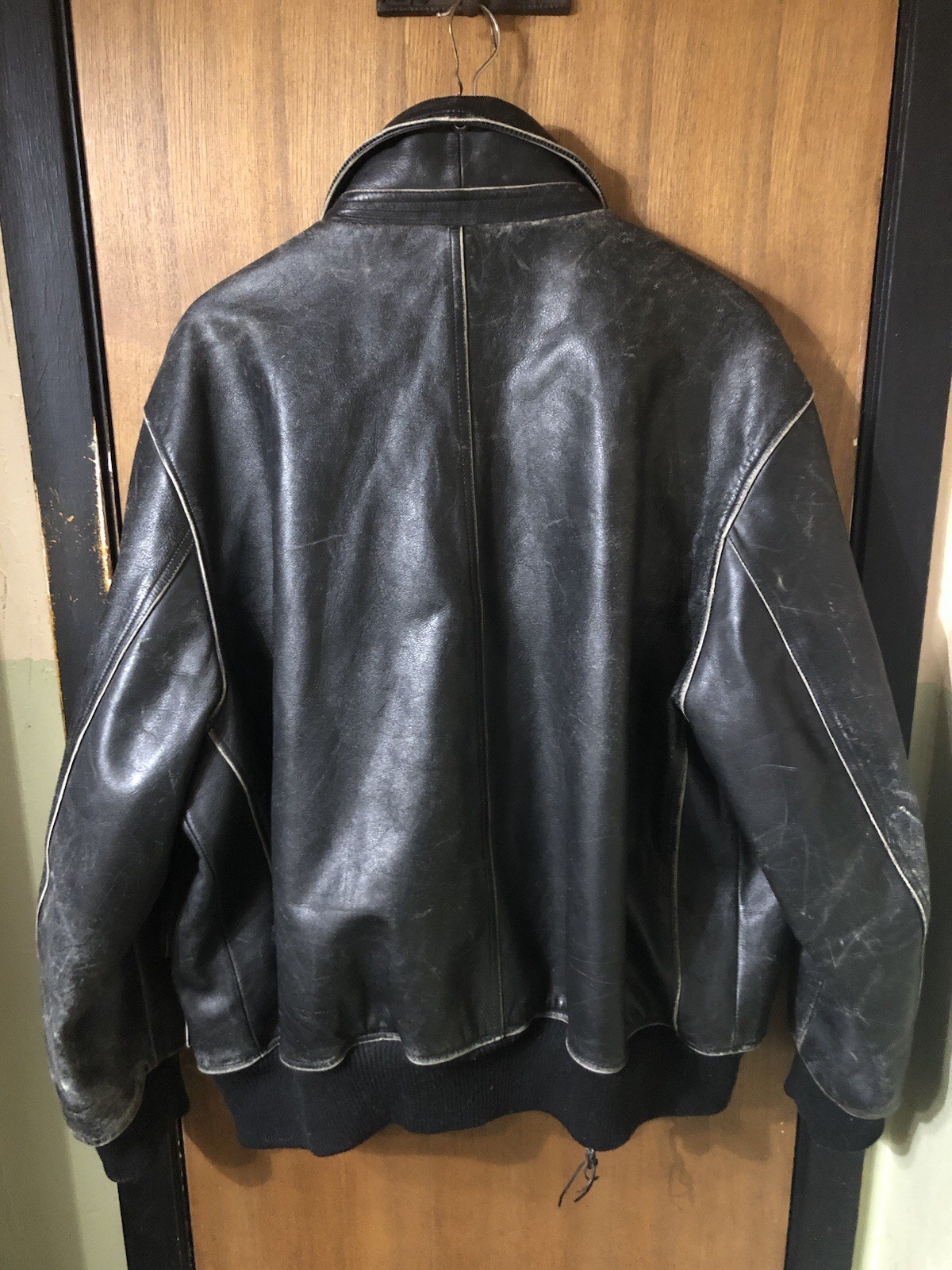 Leather Mens Bomber/motorcycle Jacket Tommy Hilfiger xXL