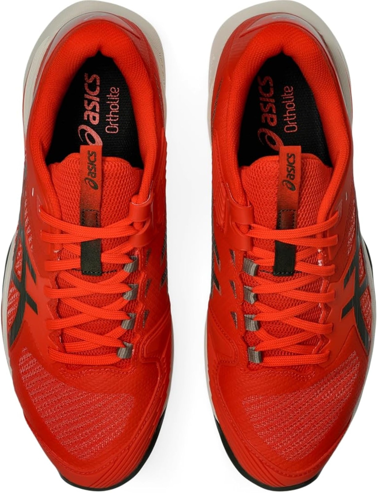 ASICS Men’s Solution Speed FF 4 Clay Tennis Shoes, 6.5, Cherry Tomato/Vintage Kh