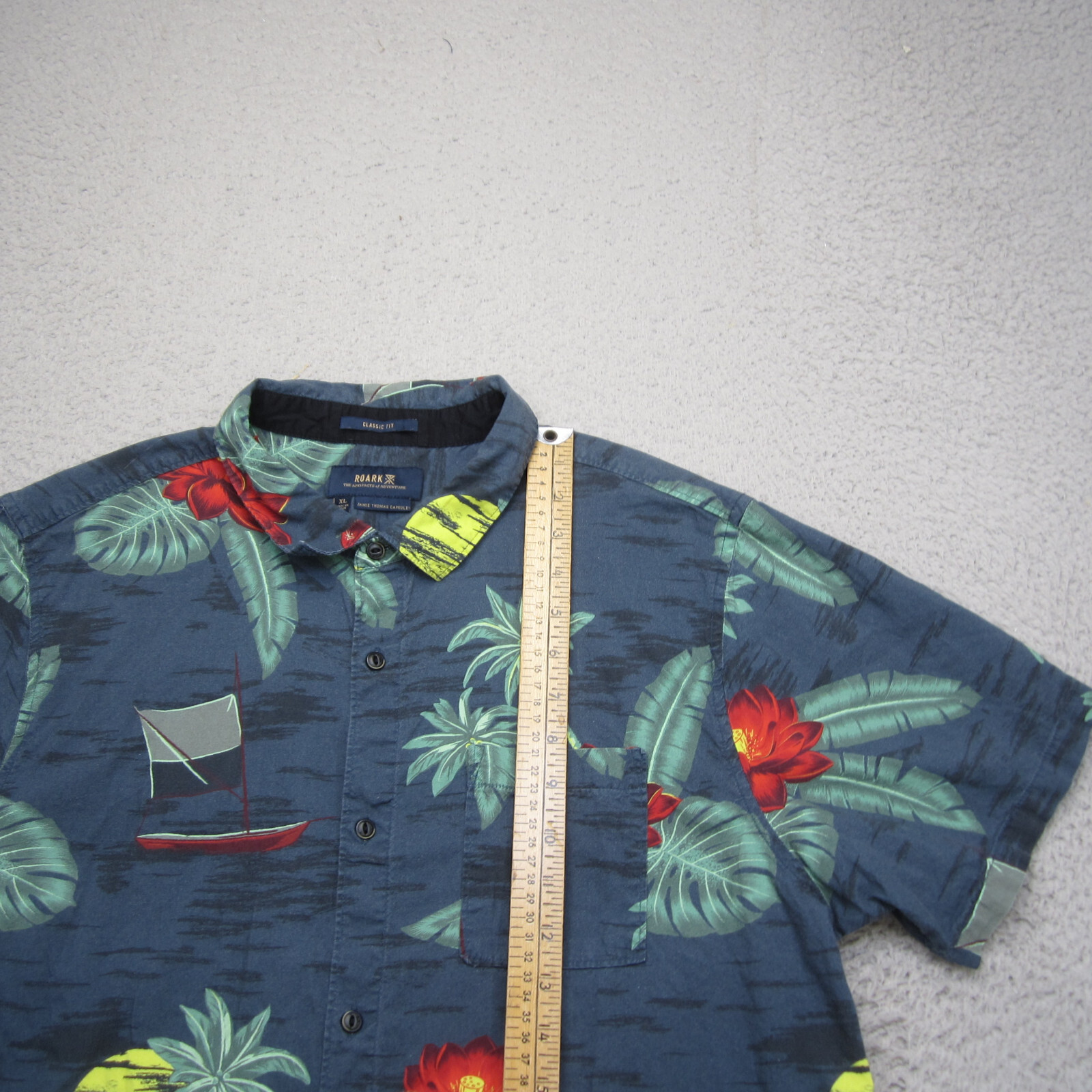 Roark Shirt Mens XL Button Up Jamie Thomas Capsule Hawaiian Camp Floral