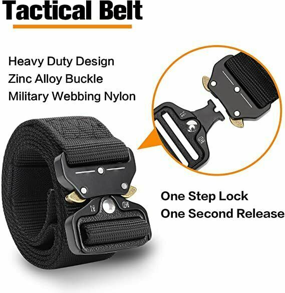 Mens Military Tactical Belt Quick Release Buckle Adjustable Army Webbing Rigger