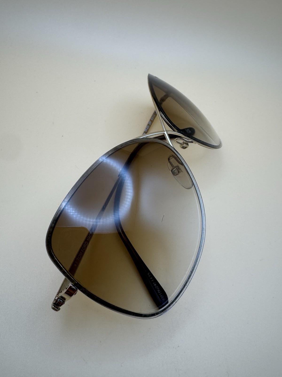 Tom Ford Colette TF250 28F Gold Brown Sunglasses 63-12-135mm Made In Italy Used