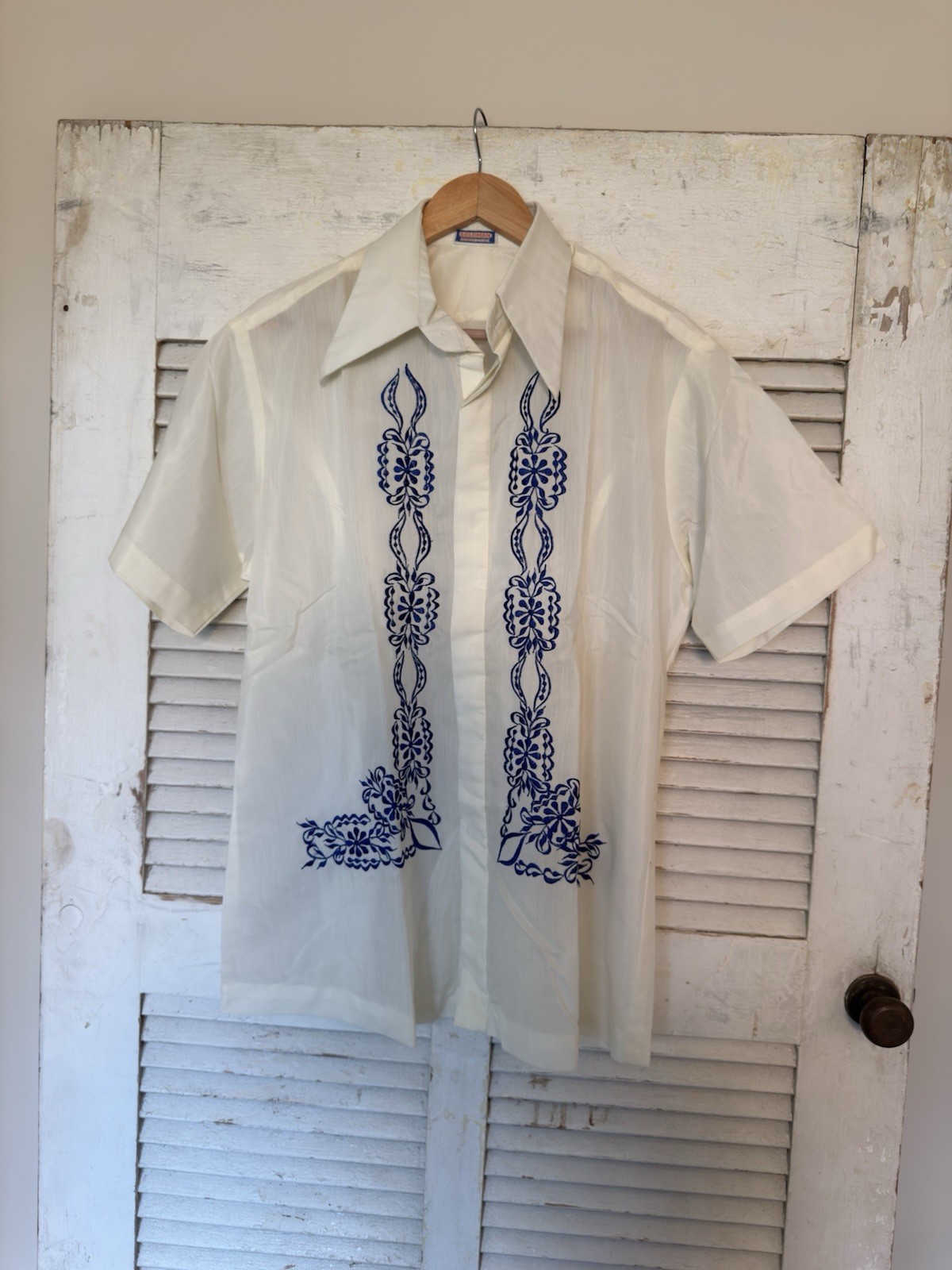 Vintage Goldman Men’s Shirt Olongapo City 1950’s Military Marines Navy M/L