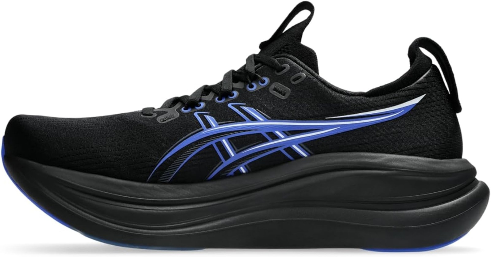 ASICS Men’s Gel-Nimbus 28 Running Shoes, 10.5, Black/NEON Blue – Black/Neon Blue