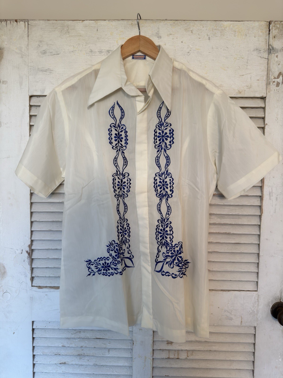 Vintage Goldman Men’s Shirt Olongapo City 1950’s Military Marines Navy M/L
