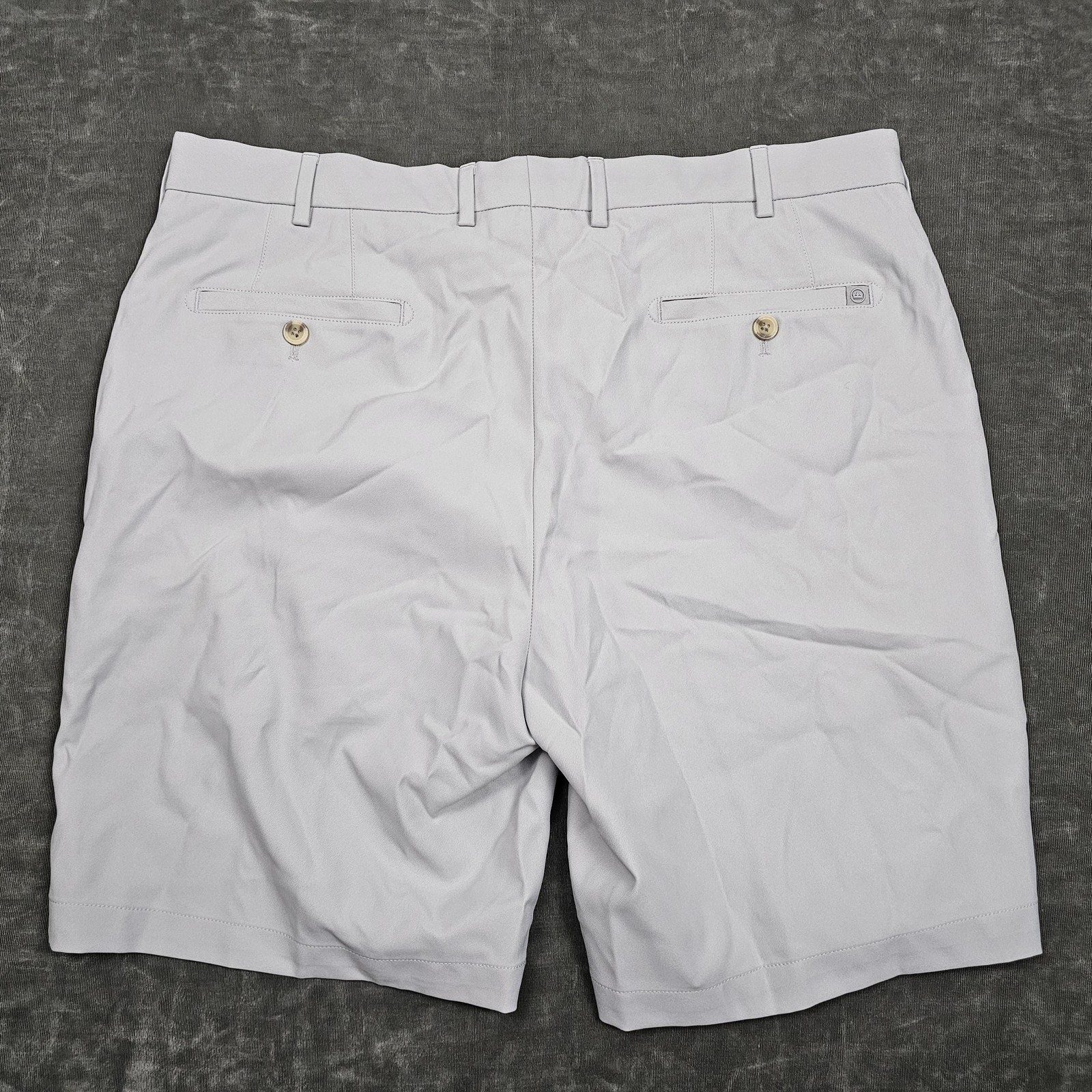 Peter Millar Salem Shorts Mens 36 Gray Performance Golf Chino 9in Inseam