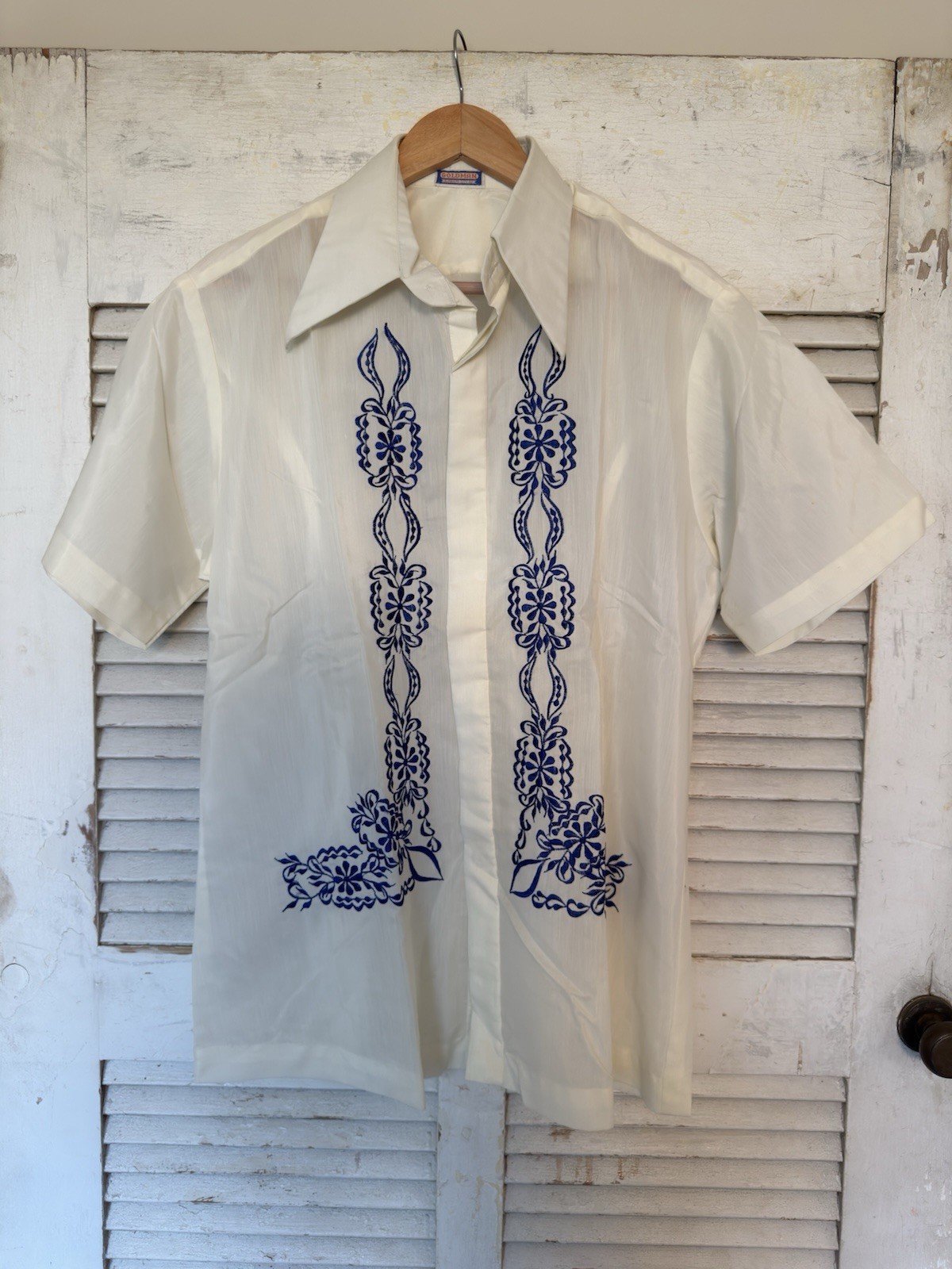 Vintage Goldman Men’s Shirt Olongapo City 1950’s Military Marines Navy M/L